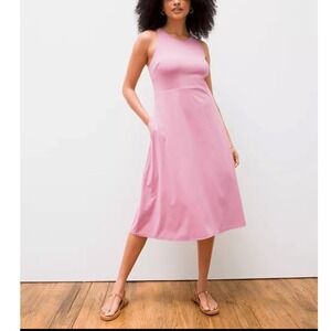 Soma‎ WKND Midi Dress Halter Racerback Spandex Sporty Casual Pockets Shelf Bra S